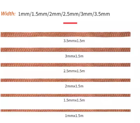 Malla de Cobre para Desoldadura 3 m (3.5mm, 3mm, 2mm)