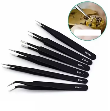 Set de Pinzas Antiestáticas ESD (6 piezas)