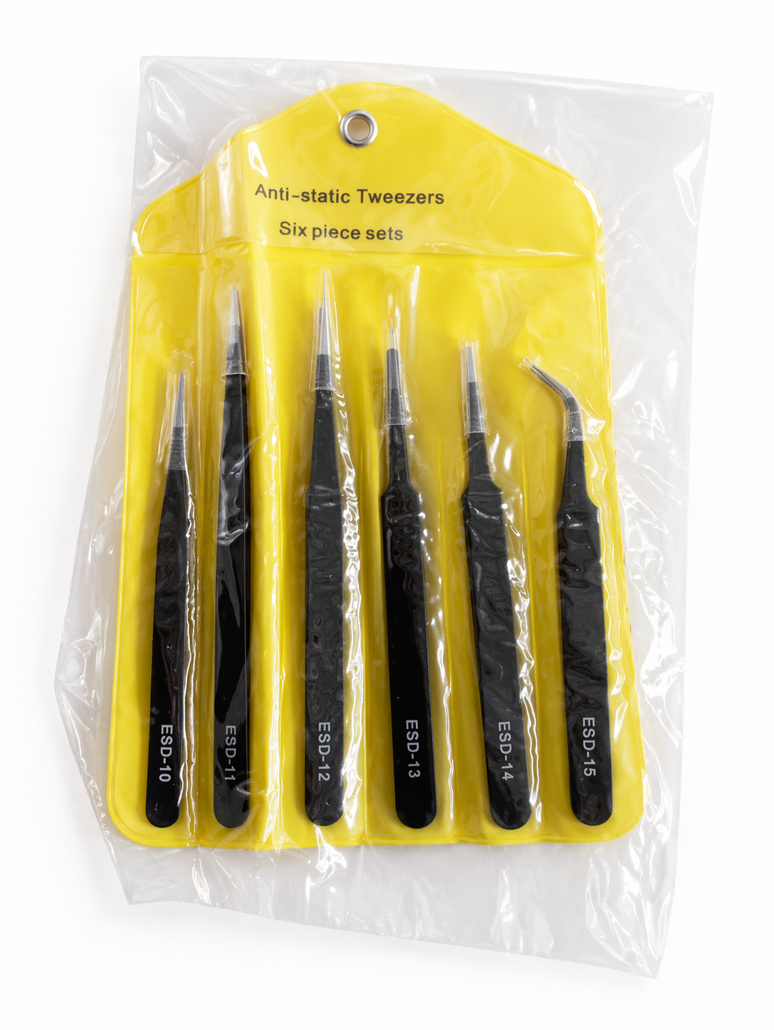 Set de Pinzas Antiestáticas ESD (6 piezas)